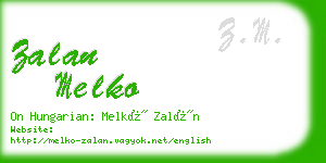 zalan melko business card